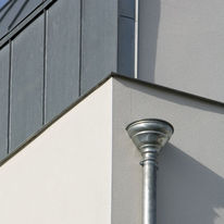 Cuvettes en zinc naturel pour descente d'eau pluviale | Cuvettes