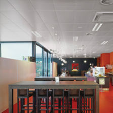 Faux-plafonds acier en bacs ou panneaux jusqu'à 2 m de longueur