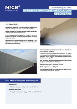 Parement absorbant métallique | TU-05