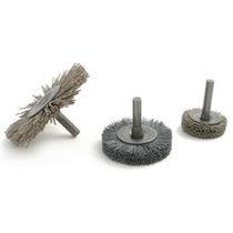 Brosses industrielles nylon abrasif : Série BMC - BMF - Brosses circulaires sur tige