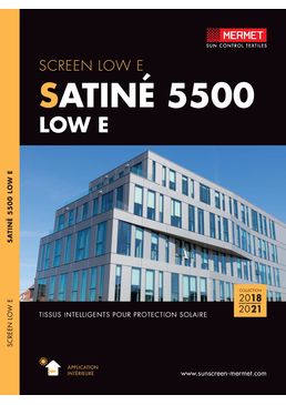 Tissu métallisé de protection solaire pour stores intérieurs | Satiné 5500 Low E