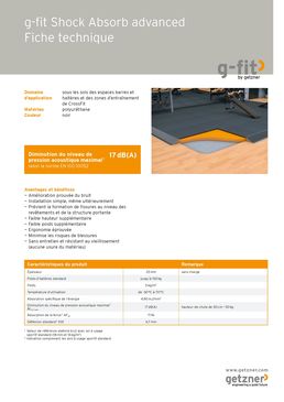 Structure de sol en sous-couche et appui élastique antivibratile pour salles de sports | G-FIT