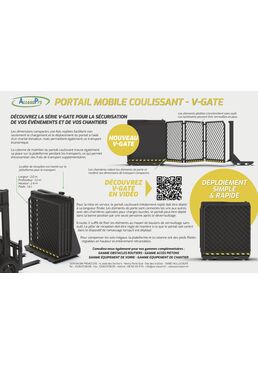Portail mobile coulissant pour gestion de contrôle d'accès | V-GATE ACCESSPRO