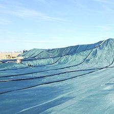 Lestage par filet pour éviter les envols de géosynthétiques | Lestage filet