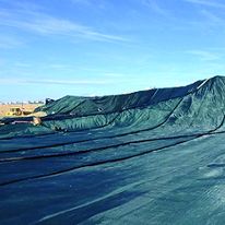 Lestage par filet pour éviter les envols de géosynthétiques | Lestage filet