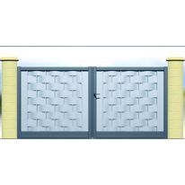 Portail plein droit ou cintré en lames d'aluminium tressées | Metis