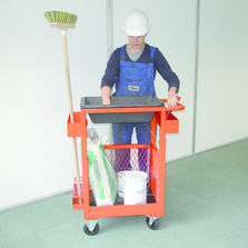 Chariot ergonomique de travail pour préparation et stockage | Chariot Finisseur