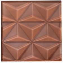 Carreau en verre mural FACET cuivre rosé  | 60945