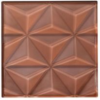 Carreau en verre mural FACET cuivre rosé  | 60945