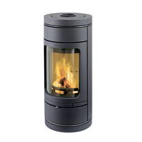 Poêle à bois en fonte de forme arrondie | Novia Leda 