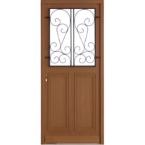 Porte d'entrée Chambon bois exotique grille Vallière | LAPEYRE SERVICES