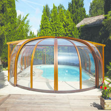 Abri de piscine en bois | Trompe l'œil