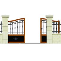 Portails aluminium à deux vantaux coulissants | Portails coulissants 2 vantaux