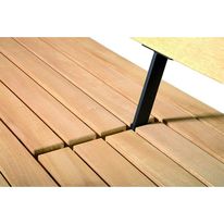 Banc en bois et acier à dossier flexible | Linea Flex 379