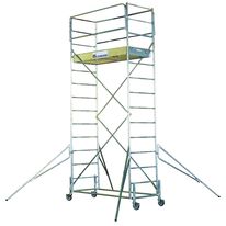 Echafaudage roulant en acier 4.7 m 1 plateau 1.7 x 0.5 m | ECH3