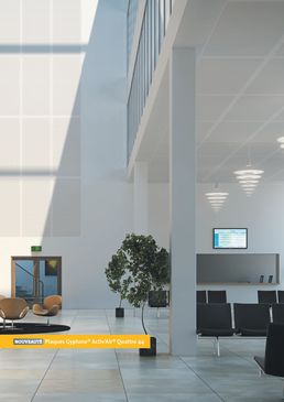 Dalles de plafond pour isolation acoustique | Gyptone Activ'Air Quattro 44