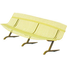 Banc à lamelles courbes en aluminium | Charivari