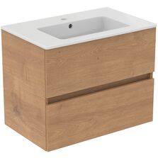 Meuble suspendu en MCF 16 mm avec lavabo intégré - 70 cm 2 tiroirs | Ulysse+ P0282