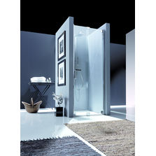 Porte de douche pliante entièrement vitrée | Nubian