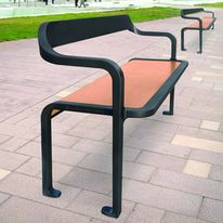 Banc ou fauteuil urbain en aluminium et bois | Imawa Banc