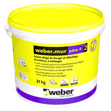 Enduit à mélanger pour ragréage, lissage et débullage des bétons | Weber.mur pâte F²