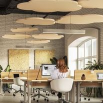 Ilot acoustique en laine de roche sans cadre | Rockfon Eclipse Customised