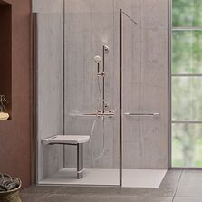 Receveur de douche avec surface structurée effet pierre | Onyx Exclusif Blanc - 12821WH