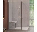 Receveur de douche avec surface structurée effet pierre | Onyx Exclusif Blanc - 12821WH