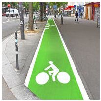 Revêtement coloré pour voies cyclables  | CYCLAD’  
