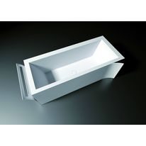 Baignoire rectangulaire à double dossier modelé | Paper