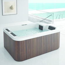 Spa 3 places avec tablier brun | Aqua natura