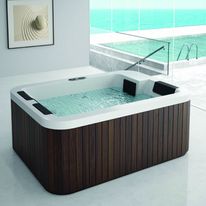 Spa 3 places avec tablier brun | Aqua natura