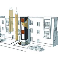 Cage d'ascenseur préfabriquée en panneaux bois massif | Reha Acces