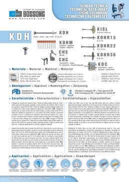 Clous pointes pour fixation à poudre multi support | KDH