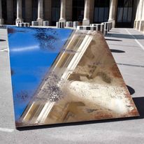 Panneaux miroir toile tendu effet vieilli | Like Mirror Mirolege