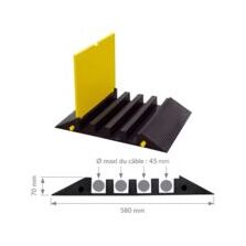 PASSAGE DE CABLES 4 GORGES DE 45 MM AVEC CAPOT | WATTELEZ 