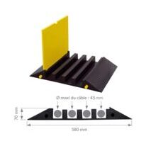 PASSAGE DE CABLES 4 GORGES DE 45 MM AVEC CAPOT | WATTELEZ 