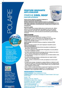 Peinture Cool Roof – extérieur et anti-chaleur | SEMIN POLAIRE