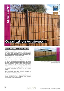 Kits d'occultation en bois pour la protection des espaces extérieurs | Aquiwood