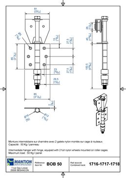 Système pour portes à déplacement latéral sur fer plat | SPORTUB BOB