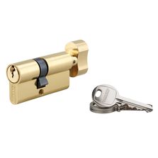 Cylindre à bouton 35 x 25 mm laitonné 3 clés