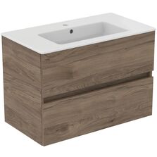 Meuble suspendu avec lavabo - 80 cm 2 tiroirs | Ulysse+ P0283