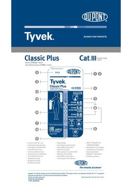 Combinaison de protection chimique type 5 et 6 | Tyvek Classic