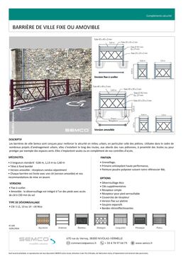 Barrière de ville | Barrière de ville fixe ou amovible en acier