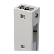 Potelet cendrier | Potelet Kub en acier avec cendrier inox intégré