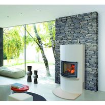 Poêle à bois à façade en béton | Diamond