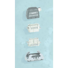 Gamme de connecteurs de 3 P+T à 48 P+T | Connecteurs multipôles Hypra