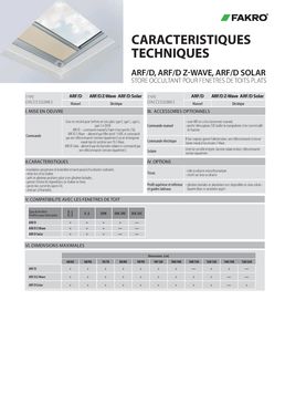Store occultant pour fenêtres de toits plats | ARF/D, ARF/D Z-Wave, ARF/D Solar