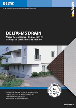 Nappe à excroissances pour protection et drainage vertical | Delta-MS Drain