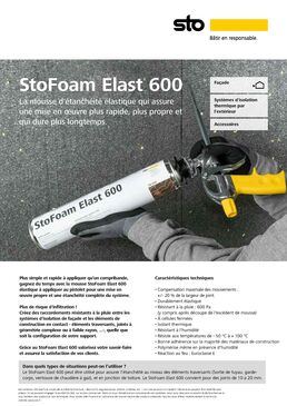Mousse d'étanchéité élastique | StoFoam Elast 600